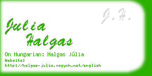 julia halgas business card